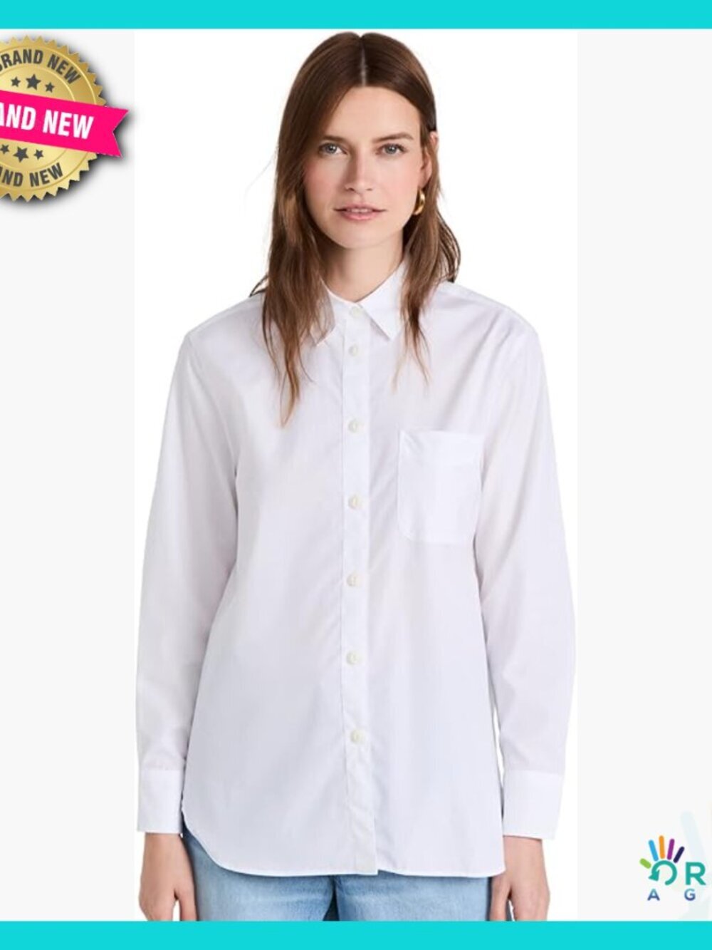 Crisp Cotton Button Down Shirt Classic Preppy Elegant Long Sleeve Collared